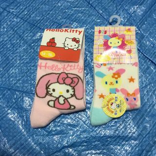 サンリオ(サンリオ)の靴下セット 14-19センチ  キティ  ウサハナ  サンリオ製品 新品未使用(靴下/タイツ)