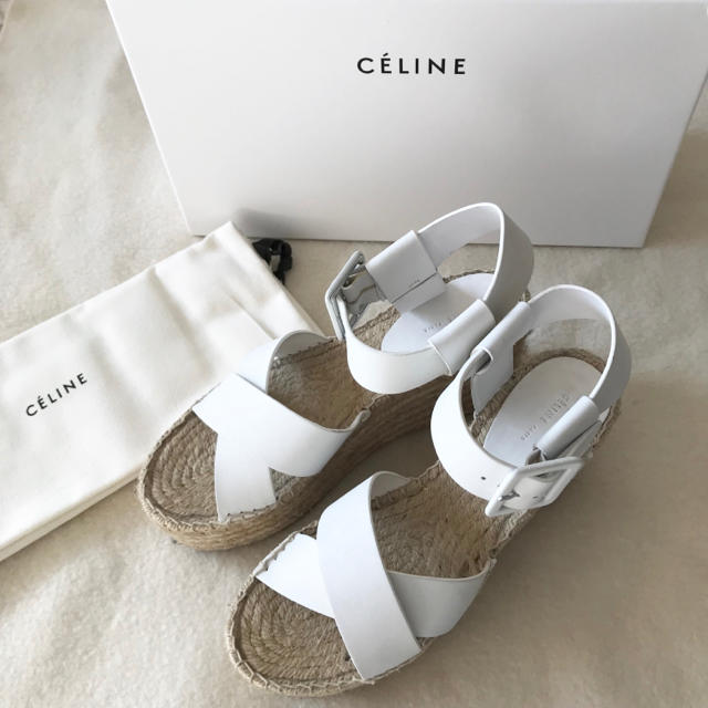 ☆専用☆ セリーヌ celine ジュートサンダル 白 ホワイト 37 正規品