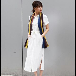 アメリヴィンテージ(Ameri VINTAGE)のとろみ SHIRT DRESS(ロングワンピース/マキシワンピース)