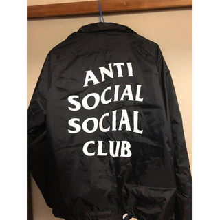 アンチ(ANTI)のanti social social club コーチジャケットブラックL(ナイロンジャケット)