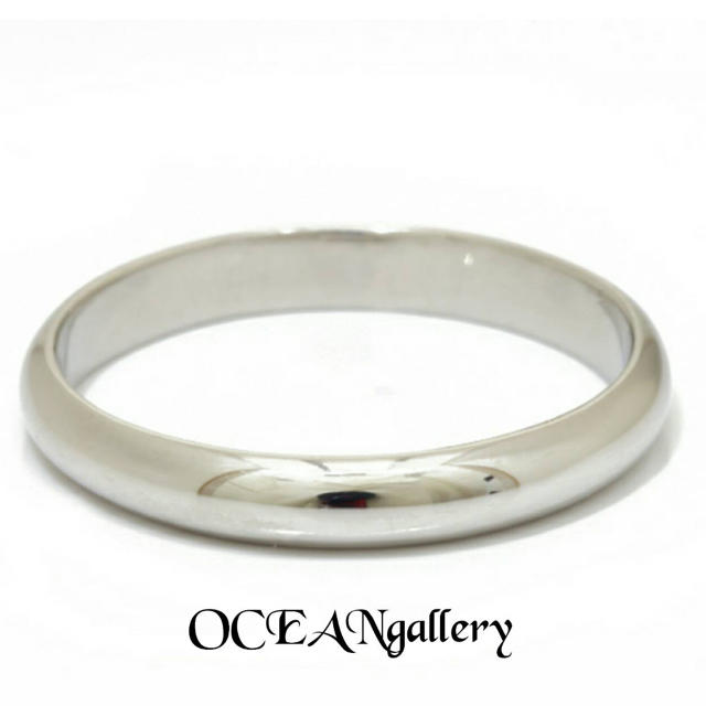 送料無料 17号 シルバー サージカルステンレス シンプル甲丸リング 指輪 メンズのアクセサリー(リング(指輪))の商品写真