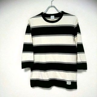 クーティー(COOTIE)のクーティー ボーダーカットソー M 白黒 ロンＴ(Tシャツ/カットソー(七分/長袖))