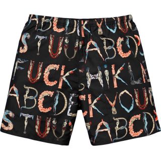 シュプリーム(Supreme)のSupreme/Alphabet Water Short 水着 黒S(水着)