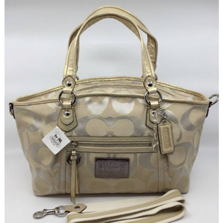 コーチ(COACH)のCOACH Poppy Khaki Lurex Rocker トートバッグ(トートバッグ)