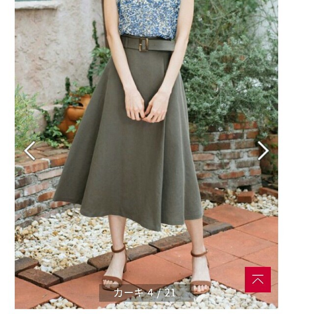ANAYI(アナイ)のアナイ　
コットンリネンラップ風スカート レディースのスカート(ロングスカート)の商品写真