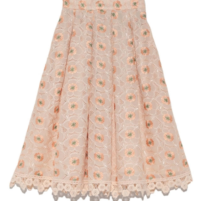Lily Brown(リリーブラウン)のフラワー刺繍スカート 新品 レディースのスカート(ひざ丈スカート)の商品写真