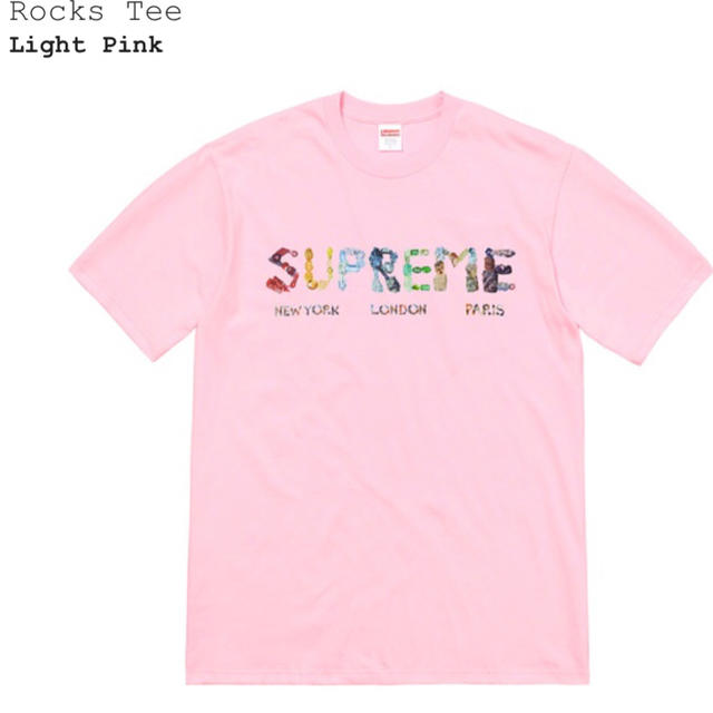 Mサイズ supreme rocks tee pinkTシャツ/カットソー(半袖/袖なし)