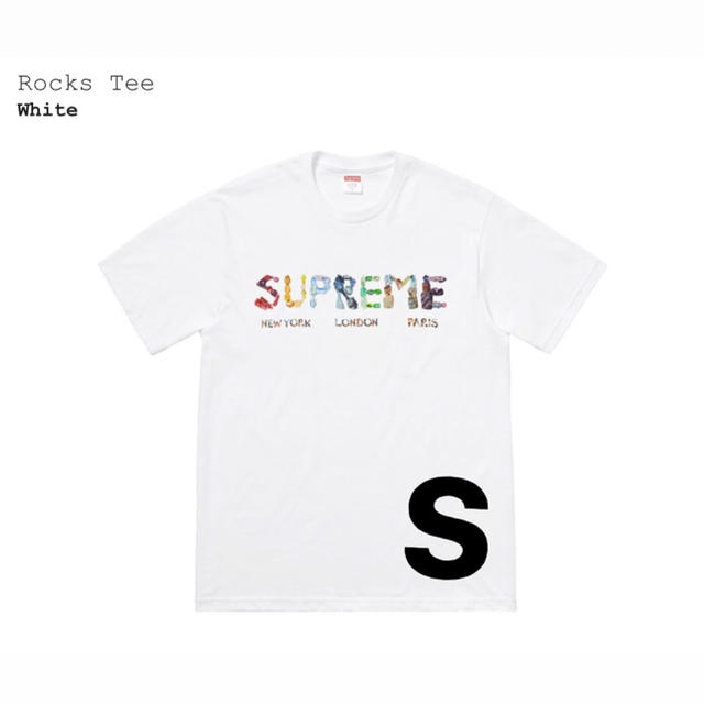 品質は非常に良い  Supreme ロックス 白S tee crystal rocks Supreme - Tシャツ/カットソー(半袖/袖なし)