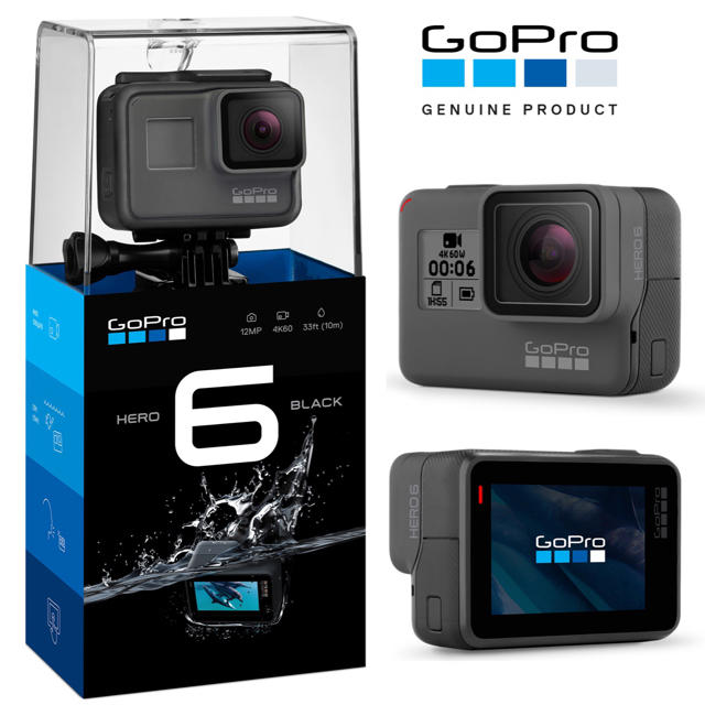 GoPro(ゴープロ)のゴープロ6 goprohero6 black 国内正規品 スマホ/家電/カメラのカメラ(ビデオカメラ)の商品写真