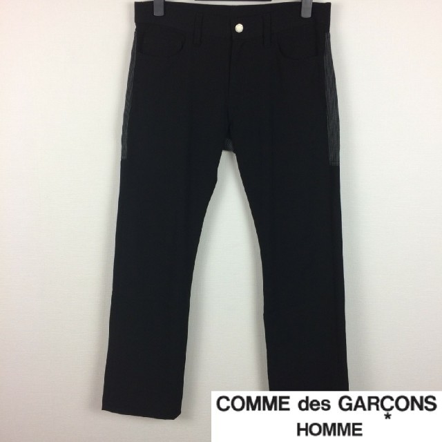 COMME des GARCONS(コムデギャルソン)の美品 コムデギャルソンオム カラーパンツ ボトムス ブラック サイズXS メンズのパンツ(デニム/ジーンズ)の商品写真