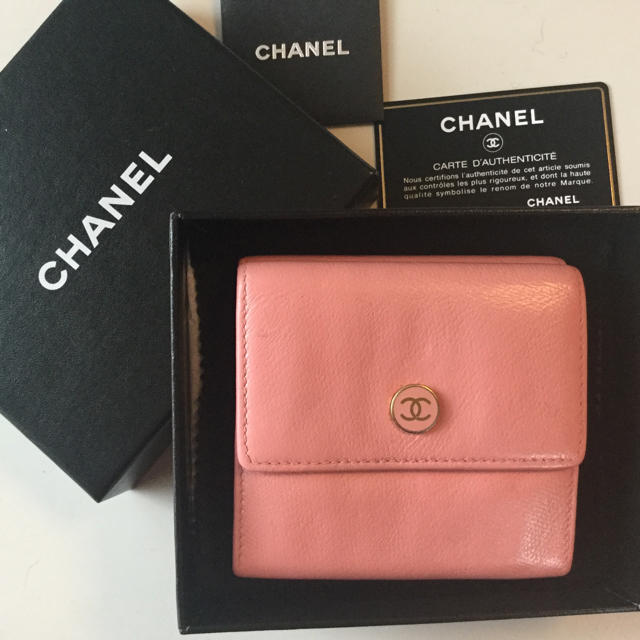 CHANEL(シャネル)のシャネル ココボタンダブルホック折財布 ピンク レディースのファッション小物(財布)の商品写真