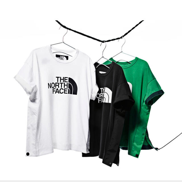 トップスsacai × the northface ss tee レディース1 ホワイト