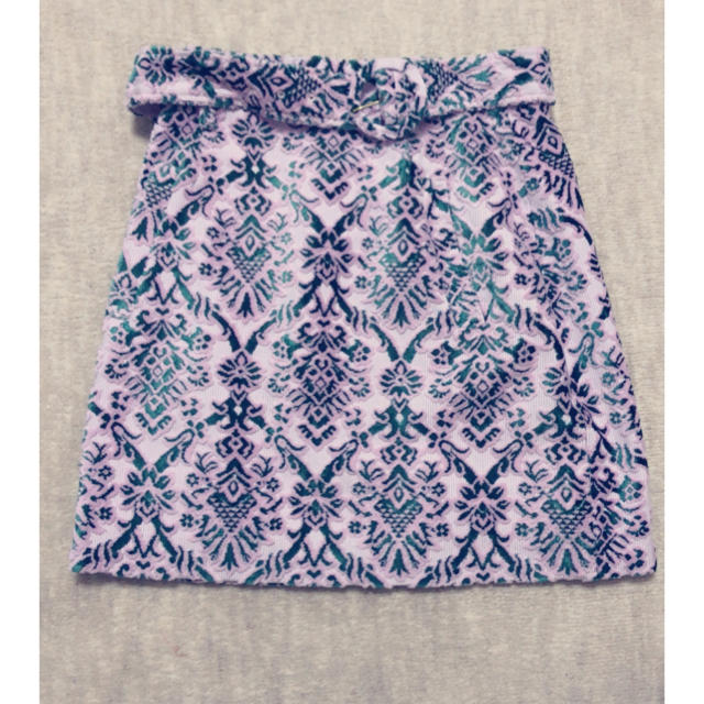 Lily Brown(リリーブラウン)のパイルジャガード台形スカート レディースのスカート(ミニスカート)の商品写真