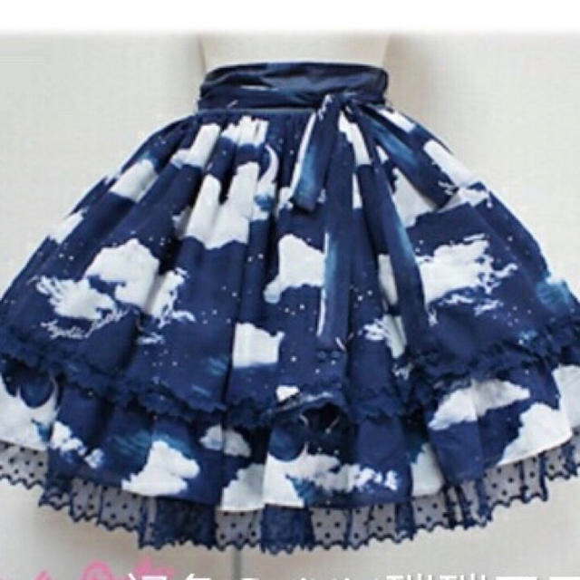 Angelic pretty misty sky コン sk - ひざ丈スカート