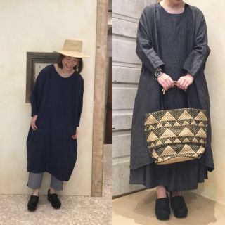 ネストローブ(nest Robe)のnest Robeネストローブ◆リネンルーズドルマンワンピース2017SS(ロングワンピース/マキシワンピース)