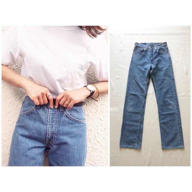 希少 90sビンテージ USA製 リーバイス519 ハイウエストデニムパンツ