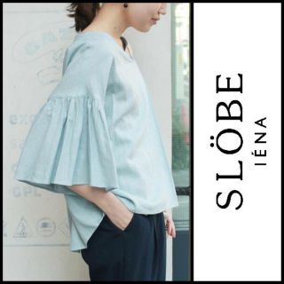 スローブイエナ(SLOBE IENA)のスローブイエナ フリル リネン オーバーサイズ 美品(シャツ/ブラウス(半袖/袖なし))