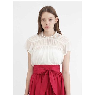 ジルスチュアート(JILLSTUART)のJILLSTUART ラッフルシアートップス(シャツ/ブラウス(半袖/袖なし))