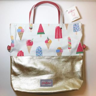 キャスキッドソン(Cath Kidston)のCath Kidson リバーシブル メタリック クロスボディ アイスクリーム(ショルダーバッグ)