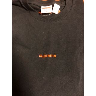 supreme 18ss 刺繍Tシャツ ネイビー M