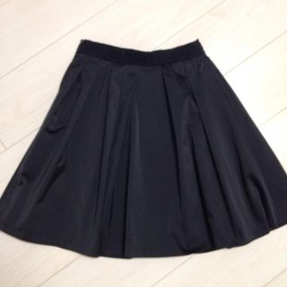 ジルスチュアート(JILLSTUART)のJILLSTUART♡黒スカート&ウエスト異素材♡サイズ0(ひざ丈スカート)