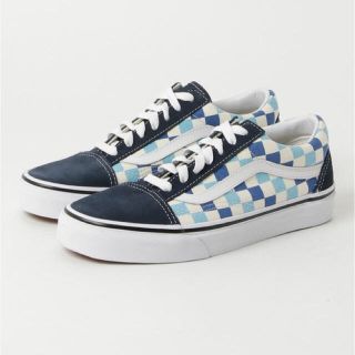 ヴァンズ(VANS)のVANS★バンズ オールドスクール チェッカーボード★ブルートパーズ★25cm(スニーカー)