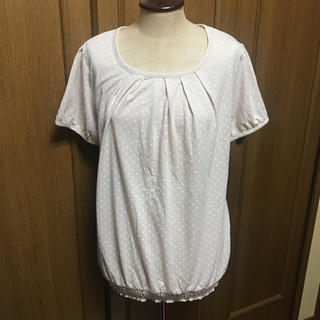【未使用】裾シャーリング カットソー   L L(カットソー(半袖/袖なし))