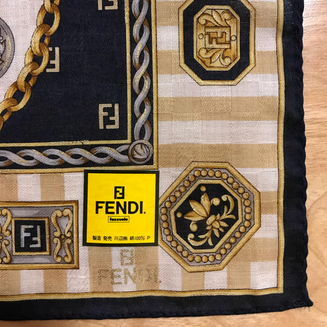 FENDI(フェンディ)の※ごんすけ様専用※【新品】フェンディ FENDI スカーフ ハンカチ ネイビー系 レディースのファッション小物(バンダナ/スカーフ)の商品写真