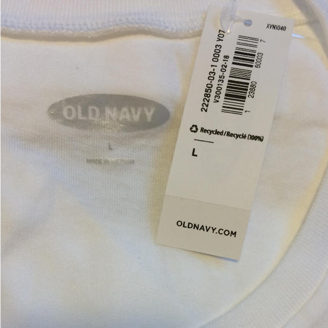 Old Navy(オールドネイビー)の2018年限定★OLD NAVY レディースLサイズ USAロゴTシャツ レディースのトップス(Tシャツ(半袖/袖なし))の商品写真