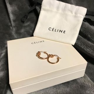 セリーヌ(celine)の美品 セリーヌ  ノット ピアス ゴールド(ピアス)