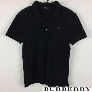 バーバリーブラックレーベル(BURBERRY BLACK LABEL)の美品 BURBERRY BLACK LABEL 半袖ポロシャツ ブラック 2(ポロシャツ)