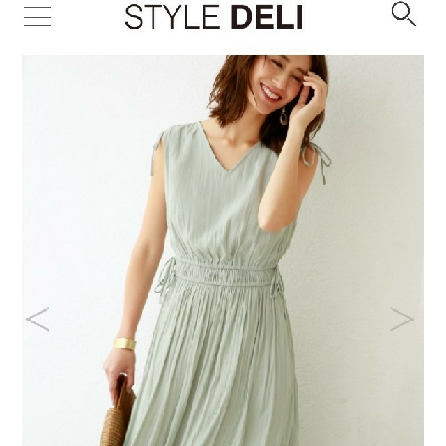 STYLE DELI(スタイルデリ)の新作★パウダーギャダーワンピースSTYLEDELI新品未使用タグ付き レディースのワンピース(ひざ丈ワンピース)の商品写真