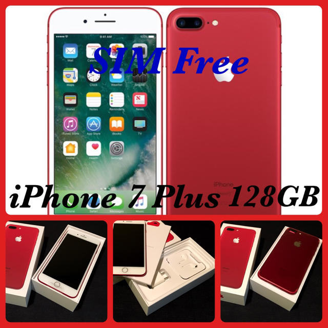 iPhone 7 plus 128GB Red SIMフリー