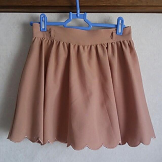 ピンク スカラップ スカパン レディースのスカート(ミニスカート)の商品写真