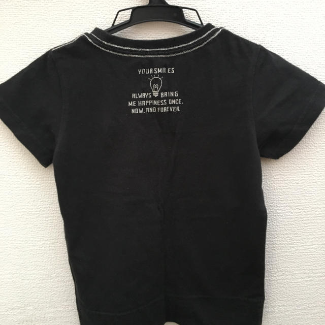 Branshes(ブランシェス)の黒Tシャツ size110 キッズ/ベビー/マタニティのキッズ服男の子用(90cm~)(Tシャツ/カットソー)の商品写真