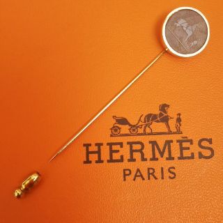 エルメス(Hermes)の⭐️ショコランタン様専用 HERMES コロゾ ピンブローチ 馬 ユニセックス(ブローチ/コサージュ)