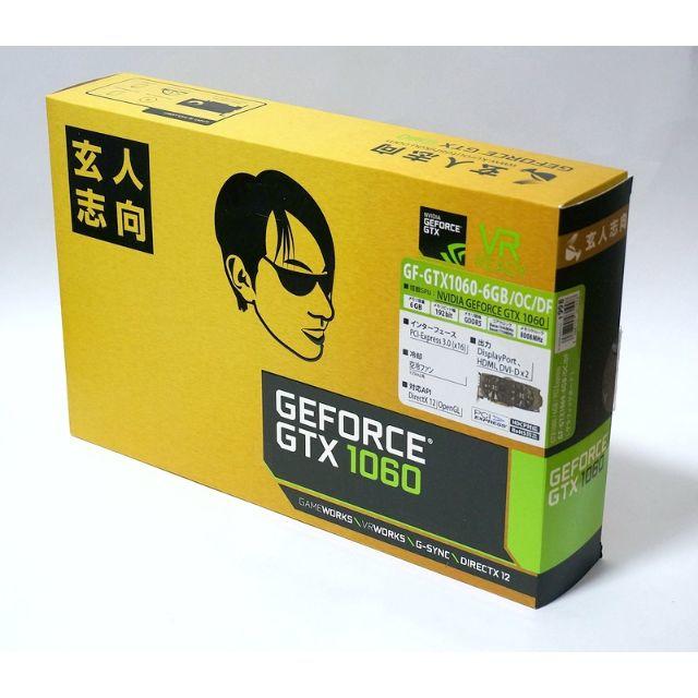 ビデオカード 玄人志向 GF-GTX1060-6GB/OC/DF