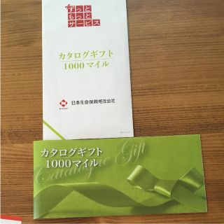 日本生命 カタログギフト 1000マイル 2セットの通販 ラクマ