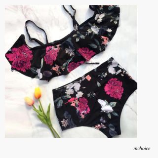 ザラ(ZARA)の水着 ビキニ 花柄 オフショル(水着)