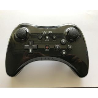 ウィーユー(Wii U)のWiiU PRO  コントローラー  ブラック 純正品！(家庭用ゲーム機本体)