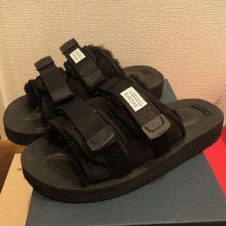 スイコック(suicoke)のコグマ様専用 アローズ ファーサンダル 雑誌多数掲載 黒 24.5 25(サンダル)