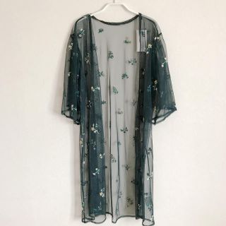 ザラ(ZARA)のready at work花刺繍レースガウン(カーディガン)