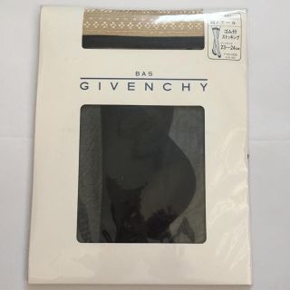 ジバンシィ(GIVENCHY)のゴム付きストッキング 黒 23〜24㎝(タイツ/ストッキング)