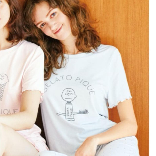 gelato pique(ジェラートピケ)のgelato pique PEANUTSコラボ モダールベアＴシャツ レディースのトップス(Tシャツ(半袖/袖なし))の商品写真