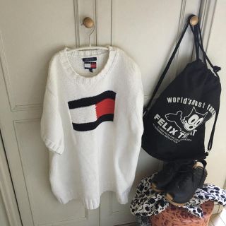 サンタモニカ(Santa Monica)のjantiques tommyfilfigerコットンニット古着lochie(Tシャツ(半袖/袖なし))