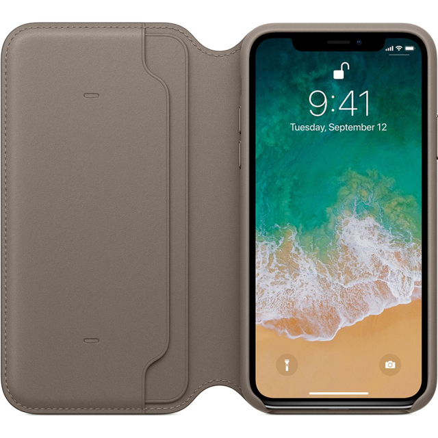 iPhone X leather folio