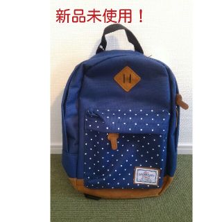 子ども用リュックサック　バッグ　ドット柄(リュックサック)