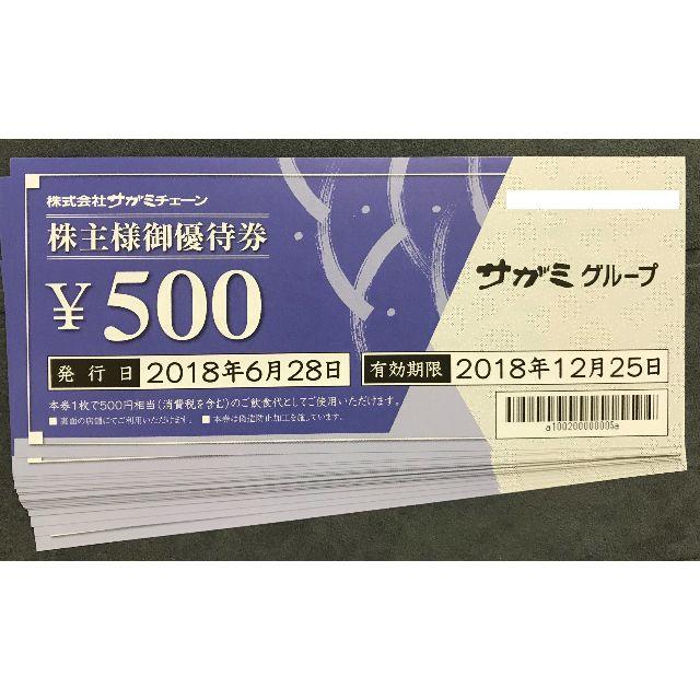 送料込 最新 サガミチェーン 株主優待 15000円分（500円×30枚） の通販 by ponchan3's shop｜ラクマ