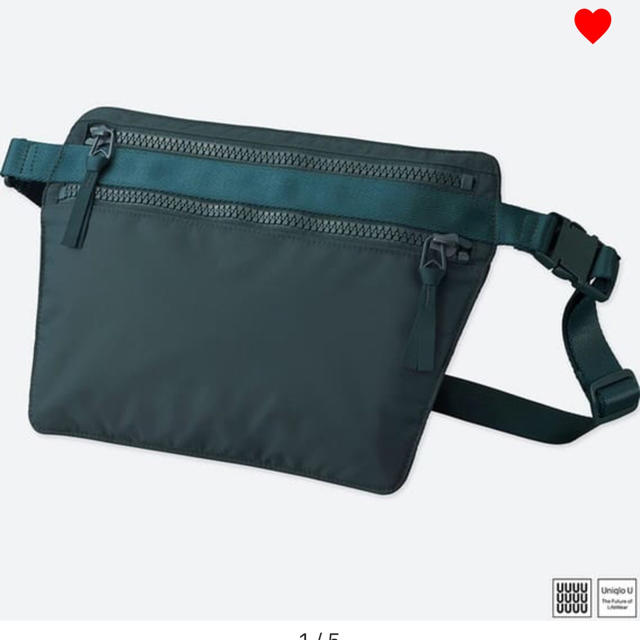 UNIQLO(ユニクロ)のユニクロ ユー ショルダーバッグ／ダークグリーン 新品タグ付き サコッシュ メンズのバッグ(ショルダーバッグ)の商品写真