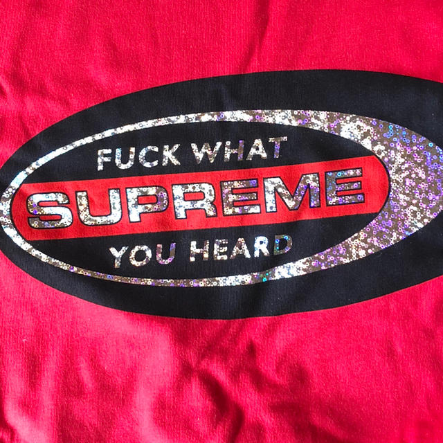 Supreme(シュプリーム)のSupreme Fuck What You Heard L/S Tee 赤 M メンズのトップス(Tシャツ/カットソー(七分/長袖))の商品写真